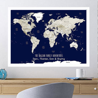 Personalised World Map and Australia Map Pinboards are fun for the whole family. Pin and track your travels on this map of the world or our vast country.