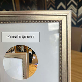 5"x7" Photo Frame in a Metallic Silver finish made from quality custom framing materials.