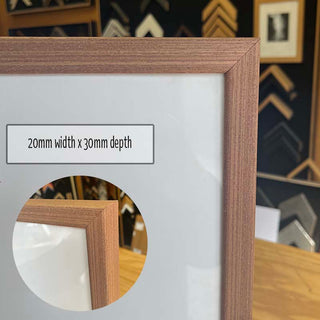 8"x10" Photo Frame in a Light Modern Timber Look made from quality custom framing materials.