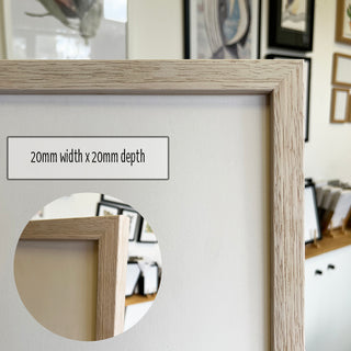 11”x14” Photo Frame in a Modern White Timber finish made from quality custom framing materials.