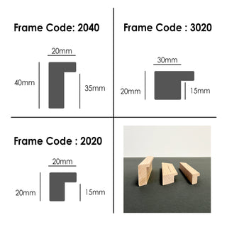 Oak Photo Frame in a range of Photo and Print Sizes. Quality Oak Timber Picture Frame made by Custom Framer, includes Perspex and Foam backing 