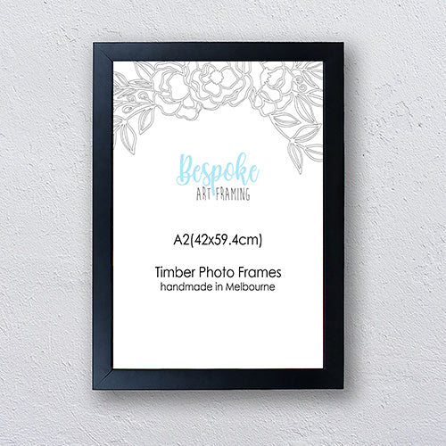Large Black Timber Poster Frame A1, A2, 50x70, 16
